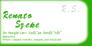 renato szepe business card